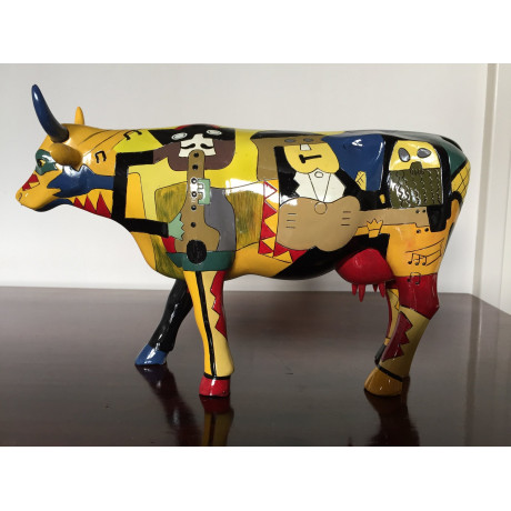 Колекційна статуетка Cow Parade корова Picowso's Moosicians, Size L, фото 5