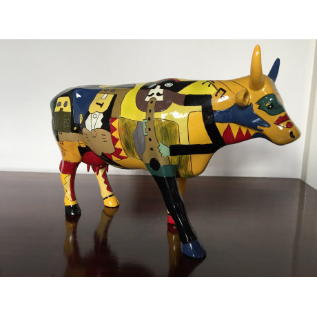 Колекційна статуетка Cow Parade корова Picowso's Moosicians, Size L, фото 7