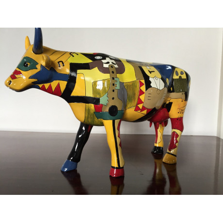 Колекційна статуетка Cow Parade корова Picowso's Moosicians, Size L, фото 8