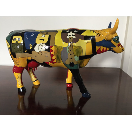 Колекційна статуетка Cow Parade корова Picowso's Moosicians, Size L, фото 9