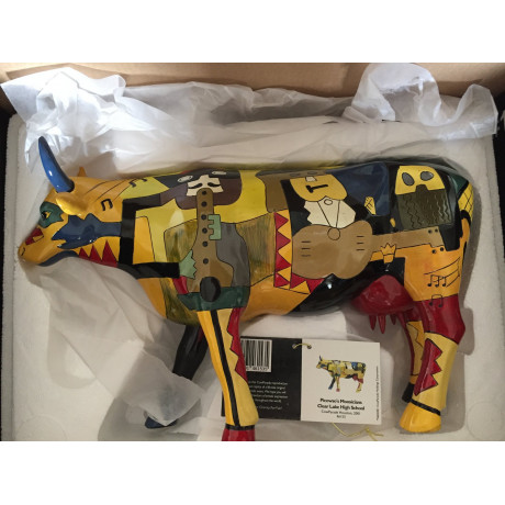 Колекційна статуетка Cow Parade корова Picowso's Moosicians, Size L, фото 14