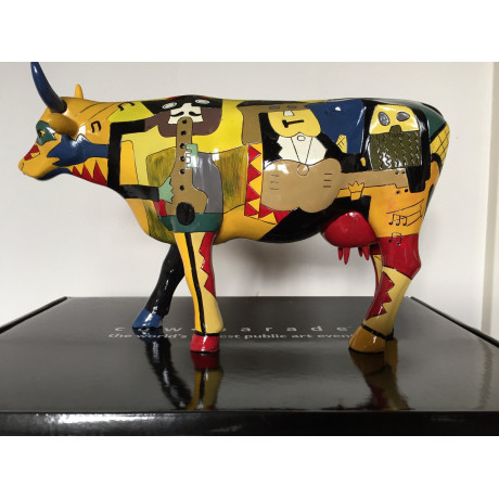 Колекційна статуетка Cow Parade корова Picowso's Moosicians, Size L, фото 11