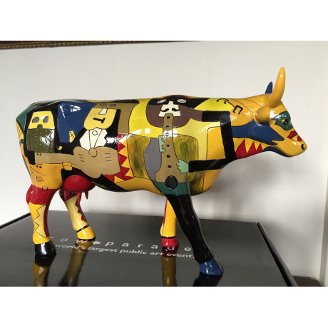 Колекційна статуетка Cow Parade корова Picowso's Moosicians, Size L, фото 12