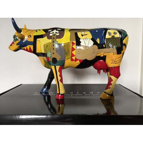 Колекційна статуетка Cow Parade корова Picowso's Moosicians, Size L, фото 13