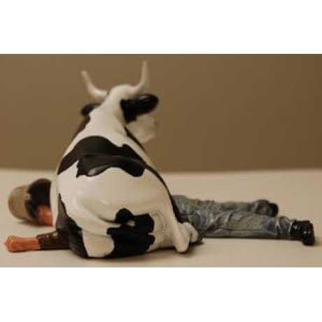 Коллекционная статуэтка CowParade корова Sitting on Mant, Size М, фото 6