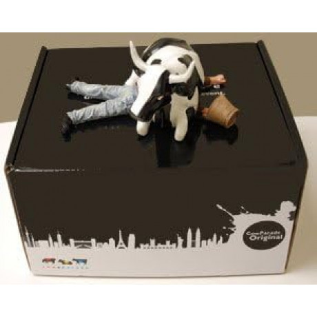 Коллекционная статуэтка CowParade корова Sitting on Mant, Size М, фото 8