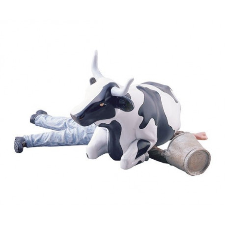 Коллекционная статуэтка CowParade корова Sitting on Mant, Size М, фото 3