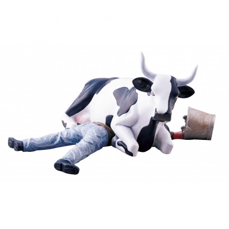 Коллекционная статуэтка CowParade корова Sitting on Mant, Size М, фото 2