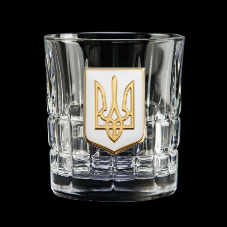 Набір для віскі «ТРИЗУБ» із графином, 6 келихів, кришталь, срібло, золото, фото 4