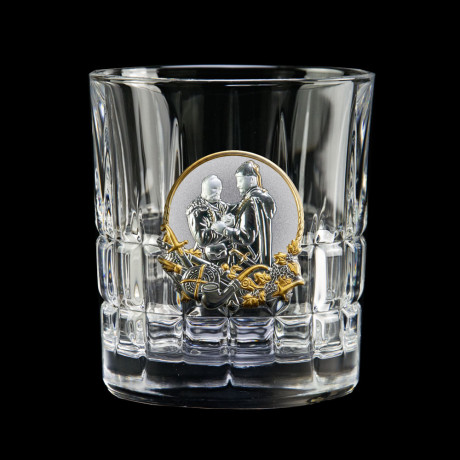 Набор для виски "Казаки" Boss Crystal,  6 бокалов, золото, серебро, хрусталь, фото 3