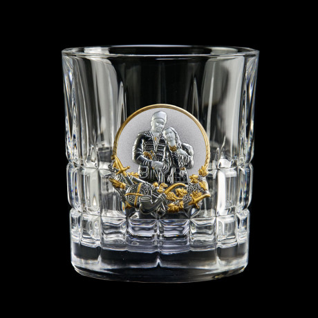 Набор для виски "Казаки" Boss Crystal,  6 бокалов, золото, серебро, хрусталь, фото 4