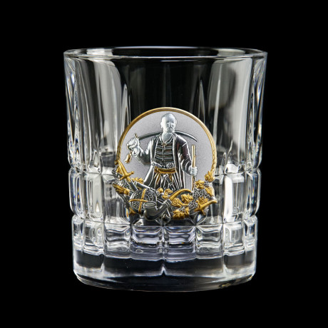 Набор для виски "Казаки" Boss Crystal,  6 бокалов, золото, серебро, хрусталь, фото 7