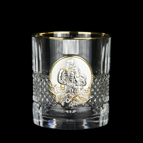 Набор для виски "Казаки" Boss Crystal,  6 бокалов, золото, серебро, хрусталь, фото 4