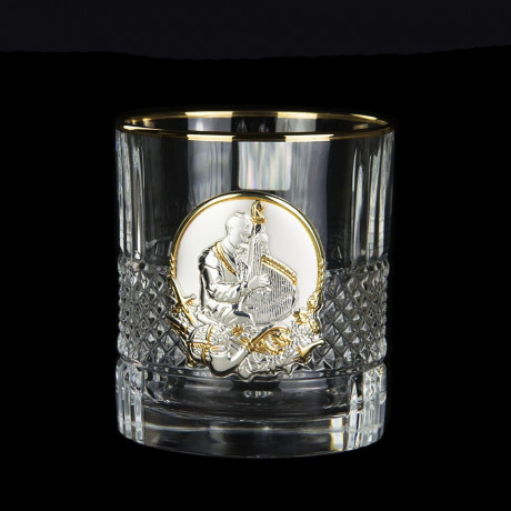 Набор для виски "Казаки" Boss Crystal,  6 бокалов, золото, серебро, хрусталь, фото 5