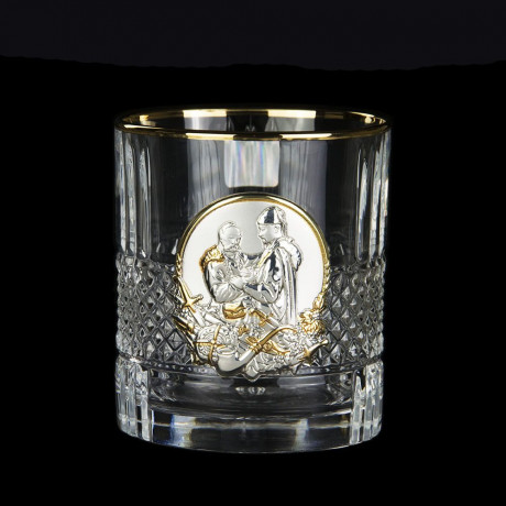Набор для виски "Казаки" Boss Crystal,  6 бокалов, золото, серебро, хрусталь, фото 6