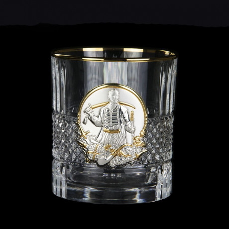Набор для виски "Казаки" Boss Crystal,  6 бокалов, золото, серебро, хрусталь, фото 8