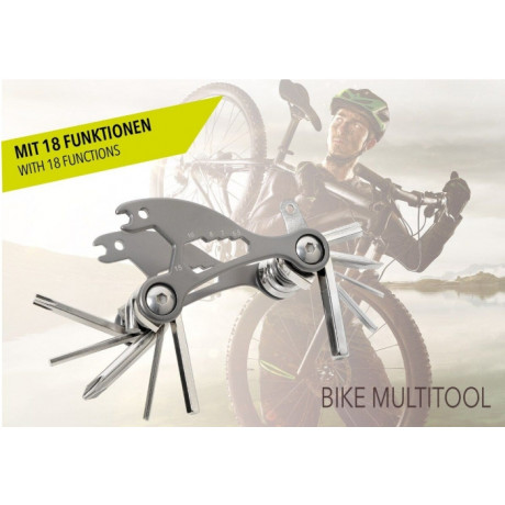 Мультиинструмент для велосипедов Troika Bike Tool, 18 функций, серый, фото 6