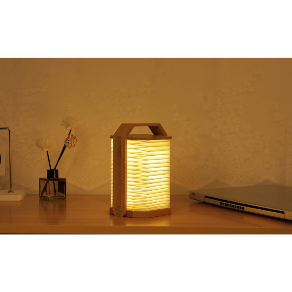 Светильник на аккумуляторе Gingko Smart Origami Lamp, бамбук, фото 1