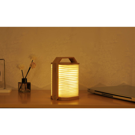 Светильник на аккумуляторе Gingko Smart Origami Lamp, бамбук, фото 2