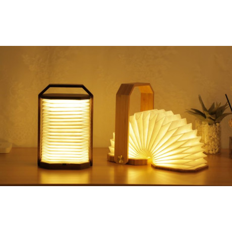 Светильник на аккумуляторе Gingko Smart Origami Lamp, бамбук, фото 4