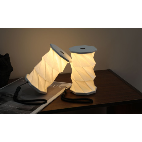Светильник на аккумуляторе Gingko Mini Hexagon Twist, белый, фото 6
