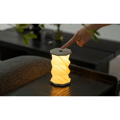Светильник на аккумуляторе Gingko Mini Hexagon Twist, белый, фото 7