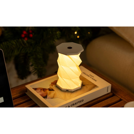 Светильник на аккумуляторе Gingko Mini Hexagon Twist, белый, фото 8