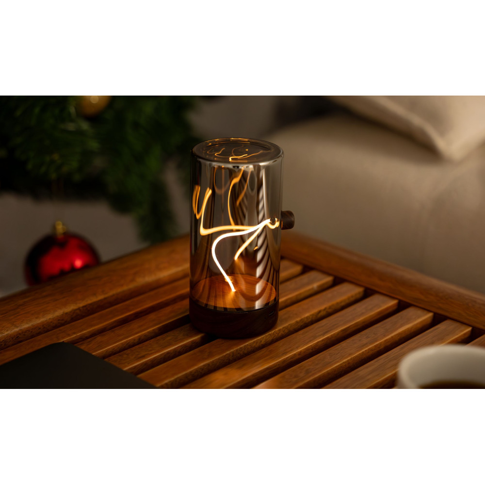 Светильник на аккумуляторе Gingko Solis Drift, натуральный орех, фото 1