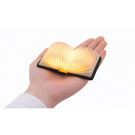Светильник-книга на аккумуляторе Gingko Super Mini Smart Book, дерево орех, фото 3
