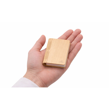 Светильник-книга на аккумуляторе Gingko Super Mini Smart Book, дерево клен, фото 3
