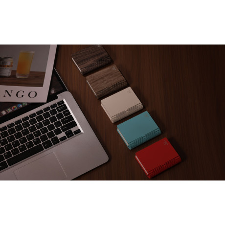 Светильник-книга на аккумуляторе Gingko Super Mini Smart Book, дерево орех, фото 9