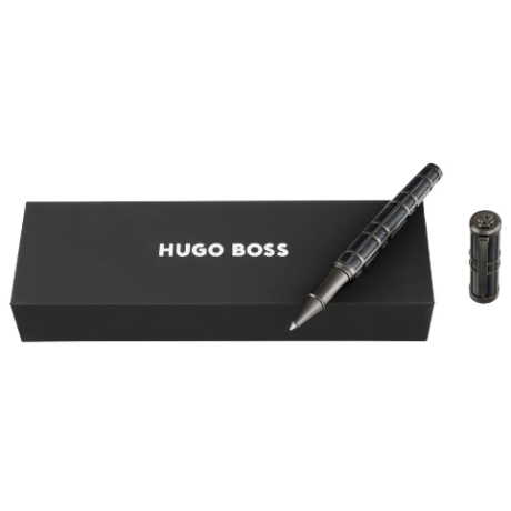 Ручка-роллер Hugo Boss Frame Grid Black & Gun, фото 8