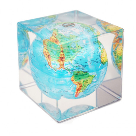 Гиро-глобус Solar Globe Mova Физическая карта Мира, куб (MC-5-RBE), фото 3