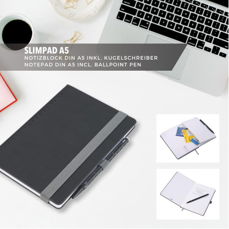 Блокнот с шариковой ручкой Troika SLIM PAD A5, красный, фото 6