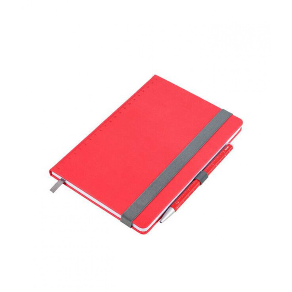 Блокнот с шариковой ручкой Troika SLIM PAD A5, красный, фото 1