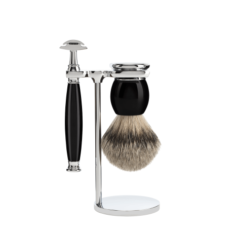 Набір для гоління “SOPHIST” бритва під “Gillette® Fusion”,помазок із щетини борсука, підставка, фото 2