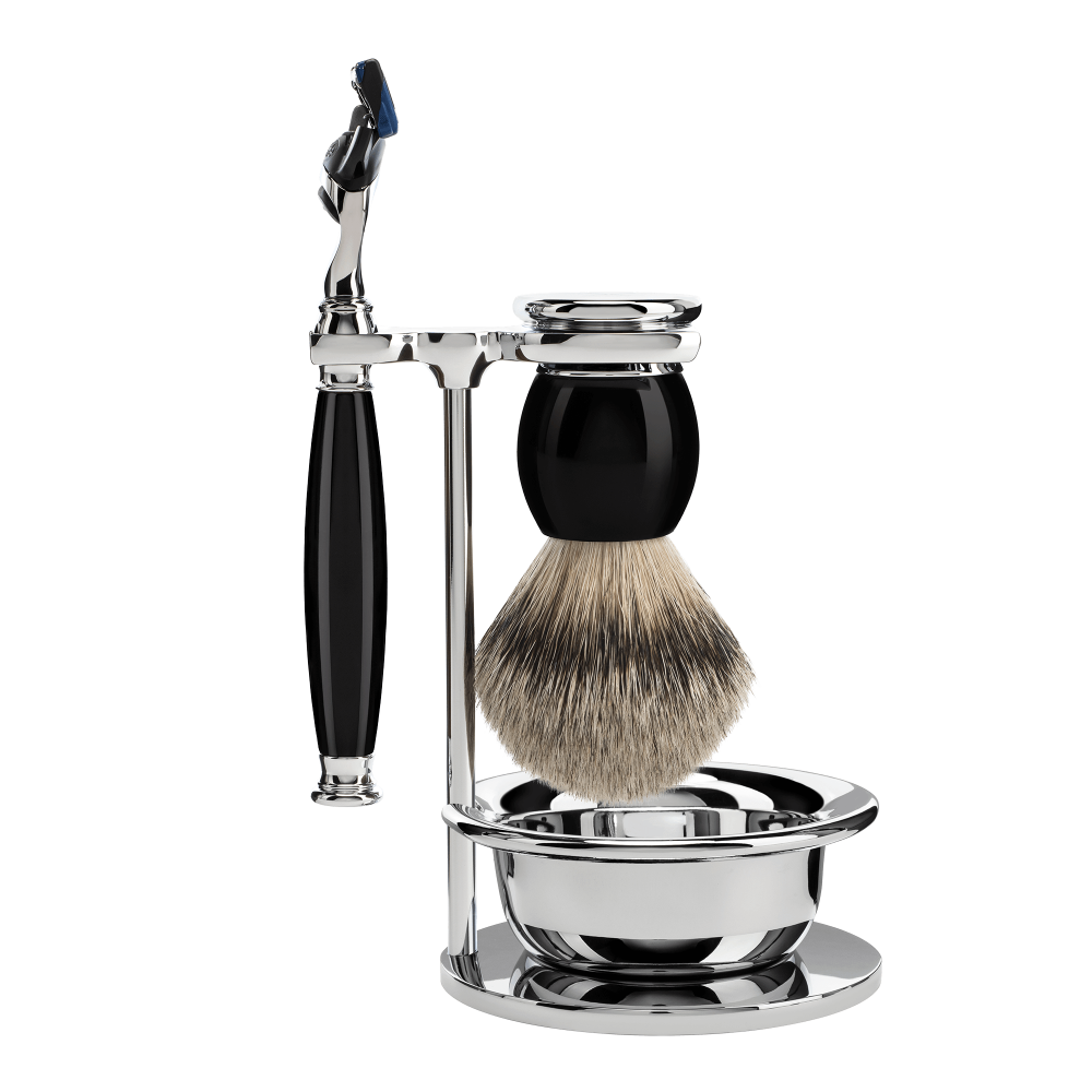 Набор для бритья "SOPHIST" бритва под "Gillette® Fusion", чаша, помазок из щетины барсука, подставка, фото 1