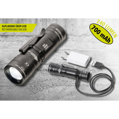 Брелок-фонарик с USB-зарядкой Troika Eco Beam , черный, фото 7