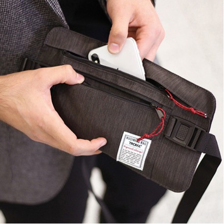 Сумка поясная Troika Business Belt Bag на молнии, фото 4