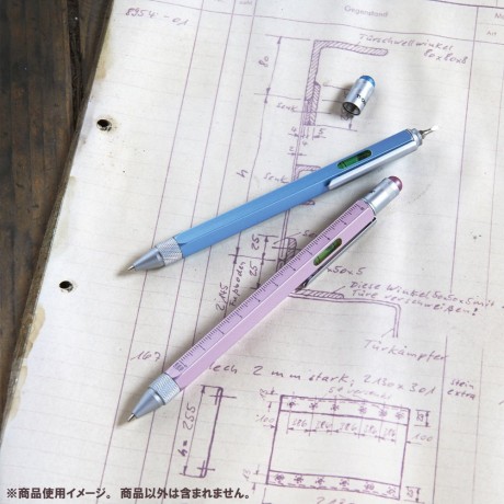 Ручка TROIKA CONSTRUCTION с линейкой, стилусом,плоской/крестообразной отверткой и уровнем, розовая, фото 4