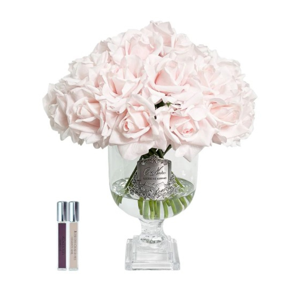 Парфюмированные цветы French Pink Silver с подставкой с ароматическим спреем, фото 1