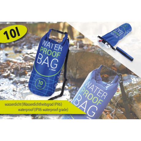 Уличная сумка Troika с защитой от воды (для  водных видов спорта) WATERPROOF BAG синяя, фото 8