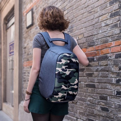 Рюкзак антивор городской XD Design Bobby Compact 14  Camouflage Green (P705.657), фото 12