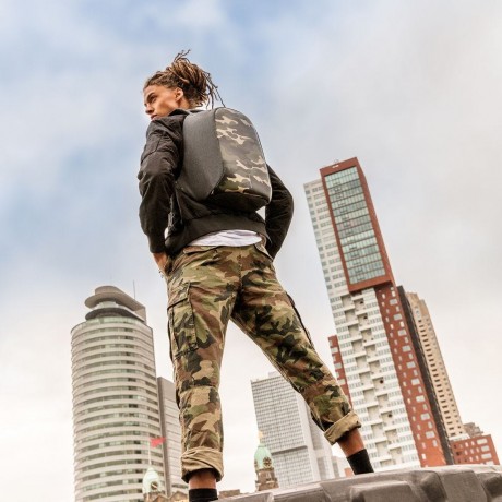 Рюкзак антивор городской XD Design Bobby Compact 14  Camouflage Green (P705.657), фото 13